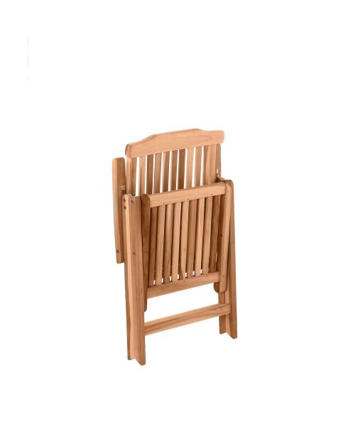 Opvouwbare tuinfauteuil met natuurlijke verstelbare rugleuning - 57x73x104 cm