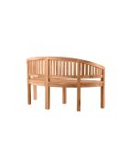 Tuinbank in de vorm van een banaan 150 cm Teakhout 2 zitplaatsen naturel - 150x61x87 cm