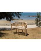 Tuinbank in de vorm van een banaan 150 cm Teakhout 2 zitplaatsen naturel - 150x61x87 cm