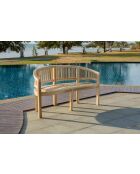 Tuinbank in de vorm van een banaan 150 cm Teakhout 2 zitplaatsen naturel - 150x61x87 cm