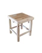 Tavolino quadrato in teak naturale - 40x40x45 cm