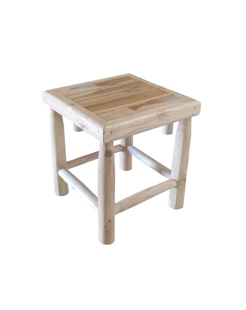 Tavolino quadrato in teak naturale - 40x40x45 cm