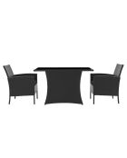 Schwarze 2-Sitzer-Essgruppe