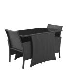 Schwarze 2-Sitzer-Essgruppe