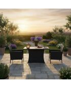 Schwarze 2-Sitzer-Essgruppe