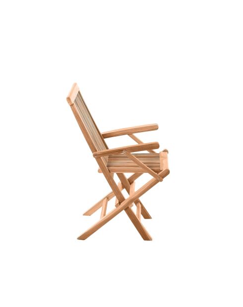 2 faltbare natürliche Gartenstühle - 55x51x89 cm