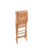 2 faltbare natürliche Gartenstühle - 55x51x89 cm