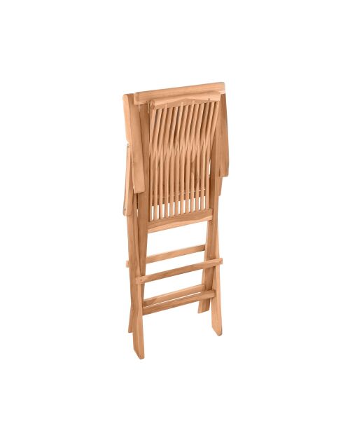2 faltbare natürliche Gartenstühle - 55x51x89 cm