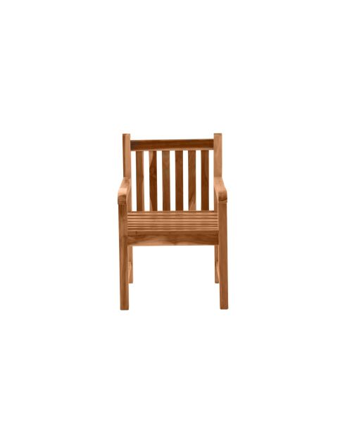 Sillón de jardín de teca natural - 60x63x92 cm