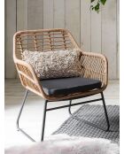 Tuinmeubilair 4-zits natuurgrijze kussens