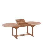Ausziehbarer ovaler Gartentisch mit Schmetterlingsauszug ausziehbar bis 240 cm Natur - 180x100x75 cm
