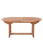 Ausziehbarer ovaler Gartentisch mit Schmetterlingsauszug ausziehbar bis 240 cm Natur - 180x100x75 cm