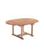 Ausziehbarer runder Gartentisch mit Schmetterlingsauszug ausziehbar bis 170 cm Natur - 120x120x75 cm