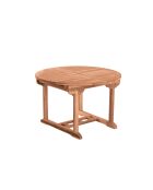 Ausziehbarer runder Gartentisch mit Schmetterlingsauszug ausziehbar bis 170 cm Natur - 120x120x75 cm