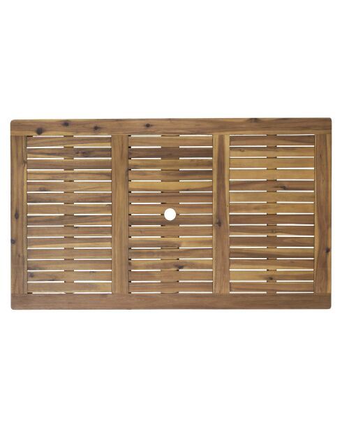 Gartentisch für 4-6 Personen natürlich - 135x80x74 cm