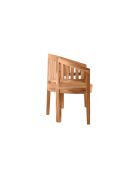 Tuinbank in de vorm van een banaan Teakhout 2 stoelen naturel - 120x53x85 cm