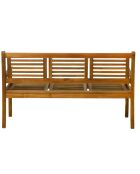 3-zits tuinbank van 150 cm met natuurlijke rugleuning en armleuningen - 150x68x92 cm