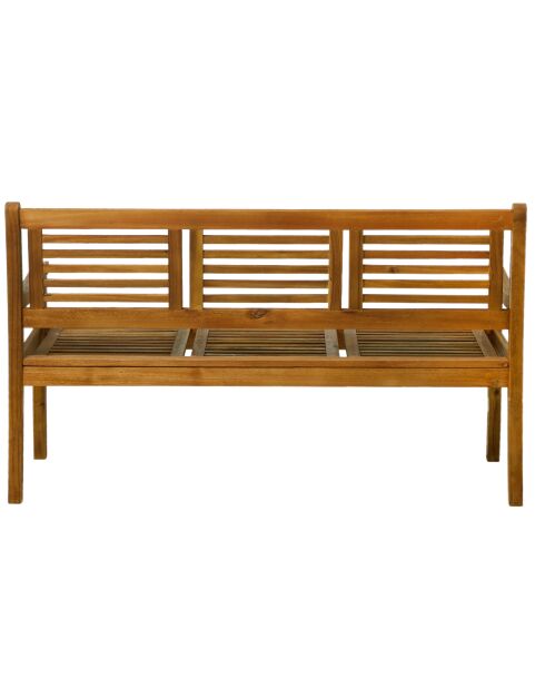 3-zits tuinbank van 150 cm met natuurlijke rugleuning en armleuningen - 150x68x92 cm