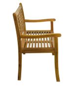 3-zits tuinbank van 150 cm met natuurlijke rugleuning en armleuningen - 150x68x92 cm