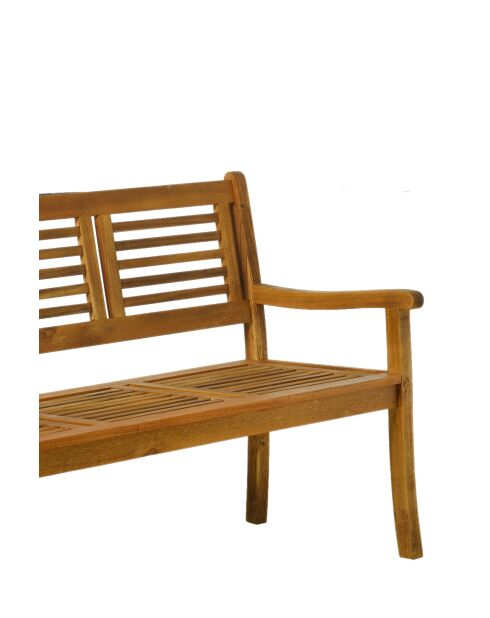 3-zits tuinbank van 150 cm met natuurlijke rugleuning en armleuningen - 150x68x92 cm