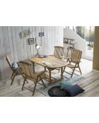 Natürliche 4-Sitzer-Essgruppe