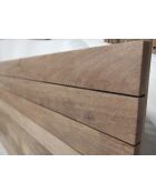 Tisch mit natürlicher Oberfläche aus Mangoholz, antikes schwarzes Gestell - 240x100x77 cm