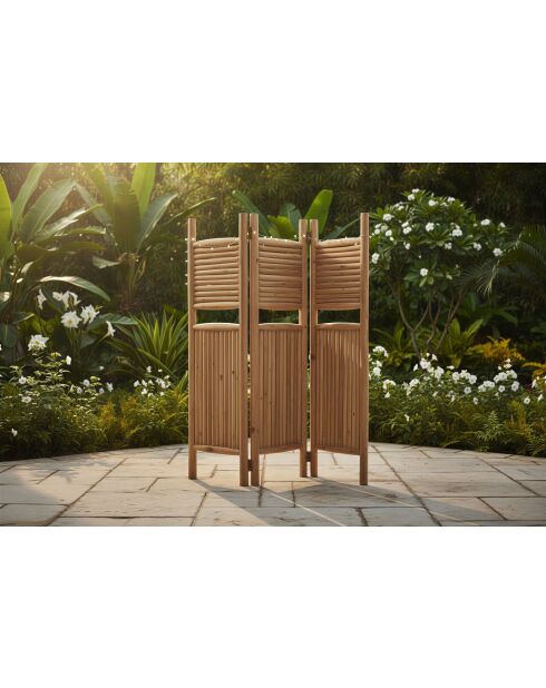 Teakhouten scherm in 3 natuurlijke delen - 165x21x180 cm