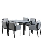 6-Sitzer-Essgruppe in Anthrazitgrau