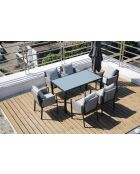 6-Sitzer-Essgruppe in Anthrazitgrau