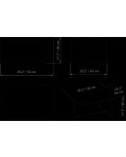 Mesita Merideths dorada/blanca - 92x64x45 cm