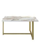 Mesita Merideths dorada/blanca - 92x64x45 cm