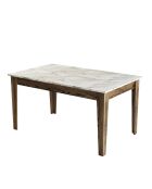 Milan 515 Esstisch Nussbaum/weiß - |145x75x88 cm