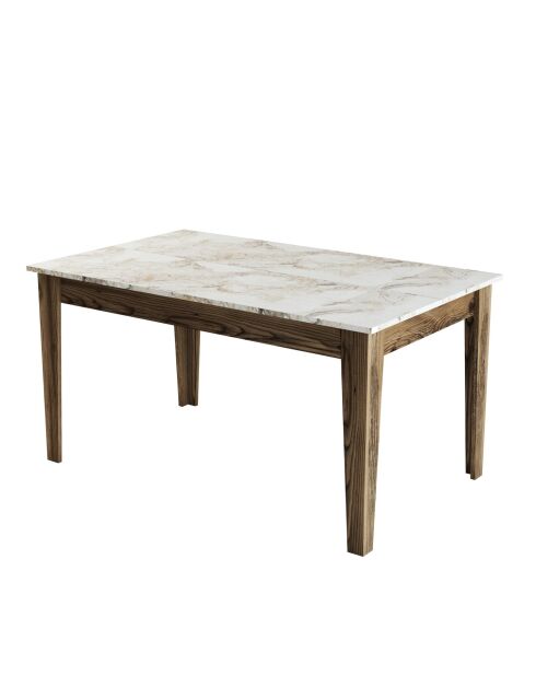 Milan 515 Esstisch Nussbaum/weiß - |145x75x88 cm