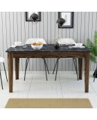 Milan 518 Esstisch Nussbaum/Schwarz - |145x75x88 cm