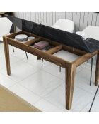 Milan 518 Esstisch Nussbaum/Schwarz - |145x75x88 cm