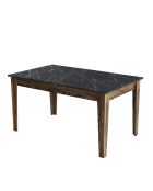 Milan 518 Esstisch Nussbaum/Schwarz - |145x75x88 cm