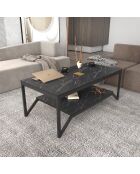 Mesita Flora negra - 120x60x45,8 cm