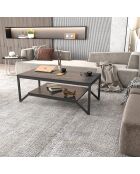 Mesita Flora negra - 120x60x45,8 cm