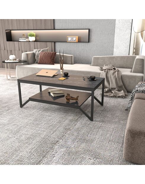 Mesita Flora negra - 120x60x45,8 cm