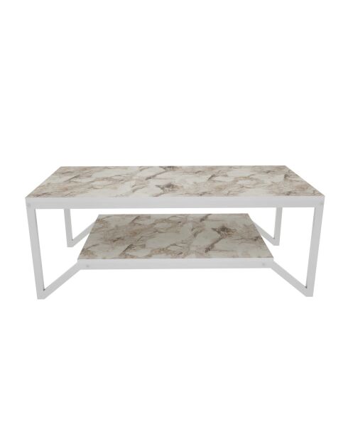 Table basse Flora blanche - 120x60x45.8 cm