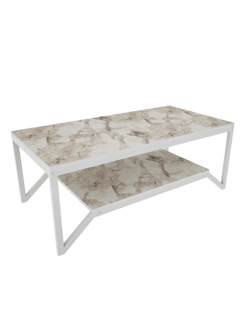 Table basse Flora blanche - 120x60x45.8 cm