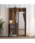 Support d'entrée Berlin BC noyer/noir - 120x200x35 cm