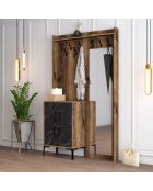 Support d'entrée Berlin BC noyer/noir - 120x200x35 cm