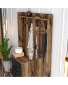 Support d'entrée Berlin BC noyer/noir - 120x200x35 cm