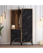 Support d'entrée Berlin BA noyer/noir - 120x200x35 cm