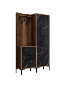 Support d'entrée Berlin BA noyer/noir - 120x200x35 cm