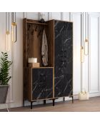 Support d'entrée Berlin BA noyer/noir - 120x200x35 cm