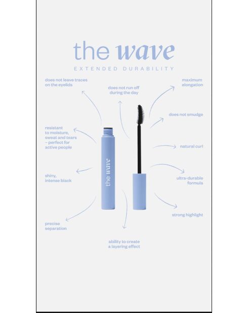 The Wave Wimperntusche, lang anhaltend, 10 ml