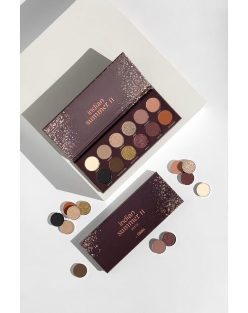 Palette d'ombres à paupières Indian Summer II 12 couleurs vegan -18 g