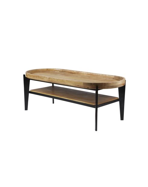 Tavolino da caffè Sit - Taylor naturale, gambe nere - 120x50x40cm